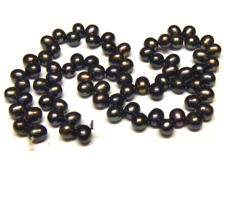 Black Peacock 6.5-7mm Top Drilled Pearls